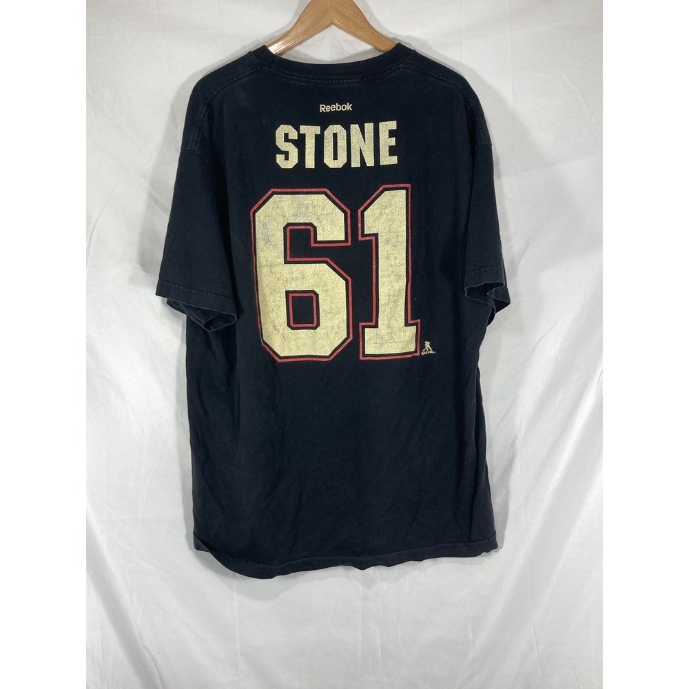 Vintage NHL Hockey Mark Stone Ottawa Senators T Shirt Size XL Black